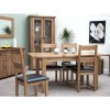 Rustic Solid Oak Furniture Glass Display Unit